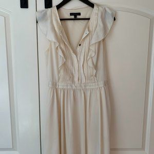 Banana republic white cream dress Size 6 worn once